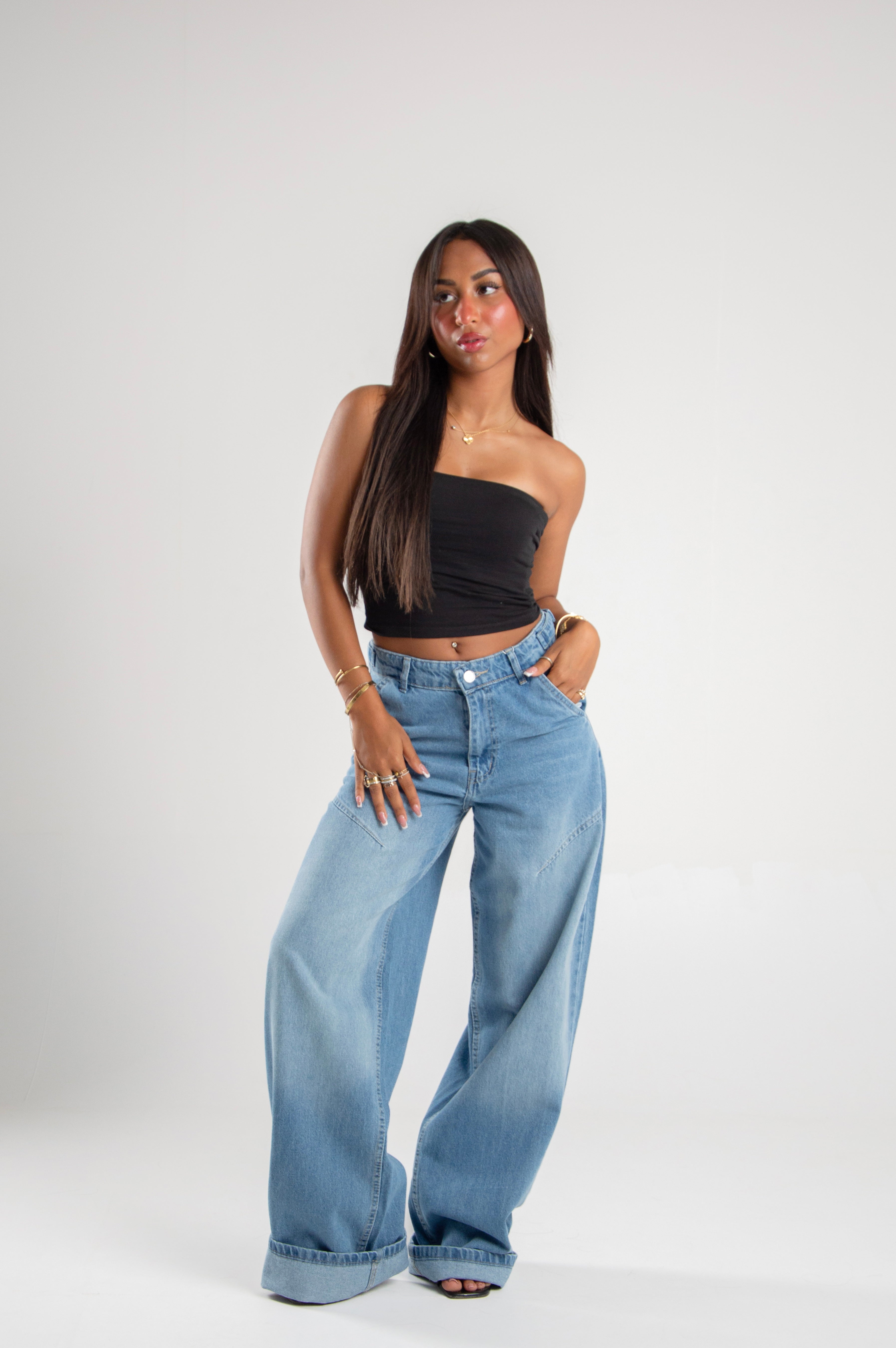 Over Size Vinta Light Blue